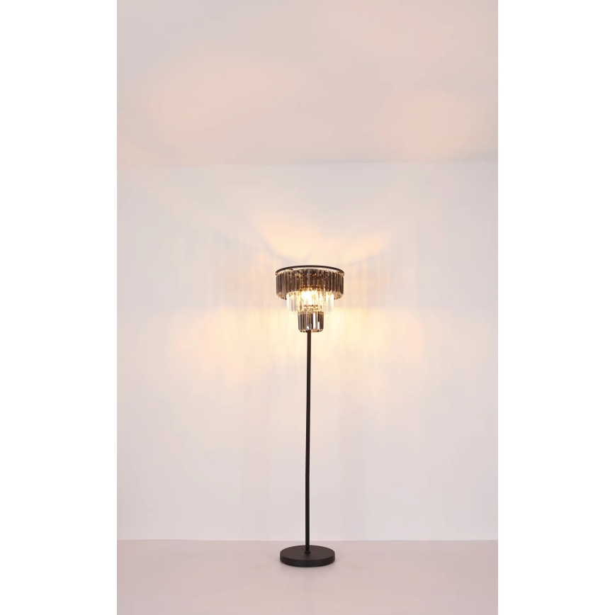 Globo - Lámpara de pie 3xE27/40W/230V diá. 40 cm negro