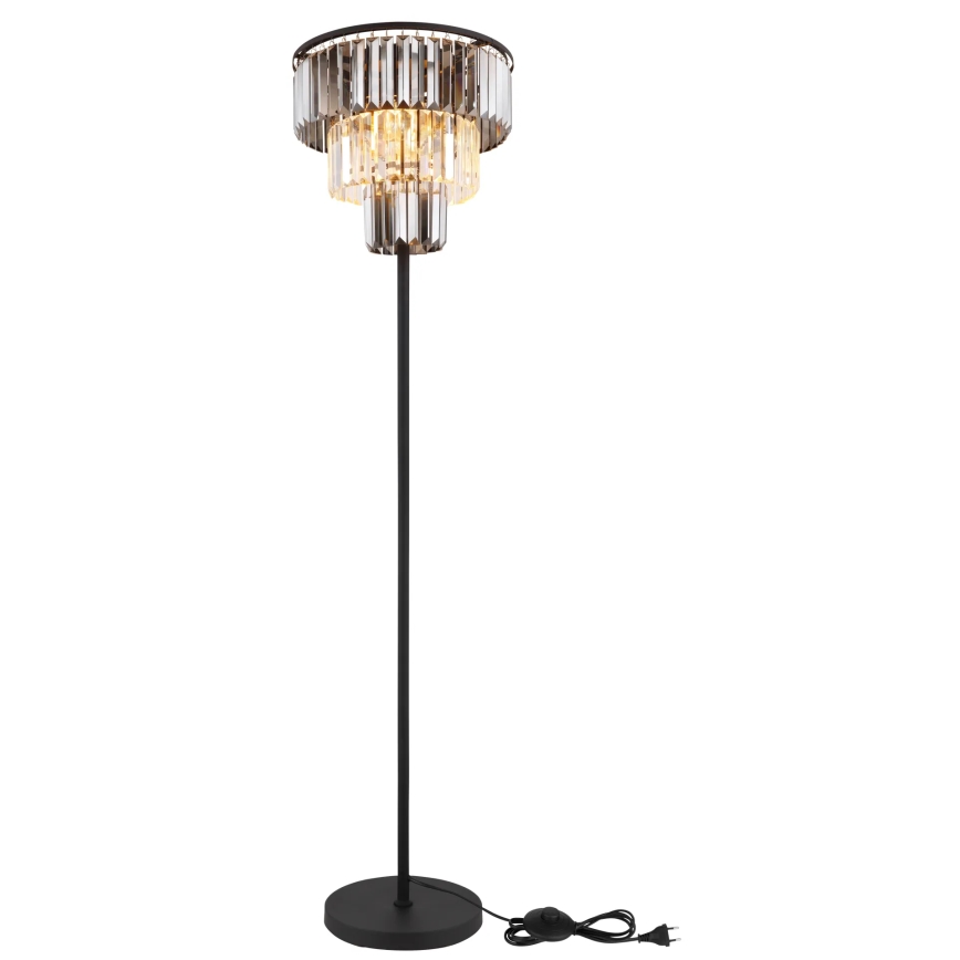 Globo - Lámpara de pie 3xE27/40W/230V diá. 40 cm negro