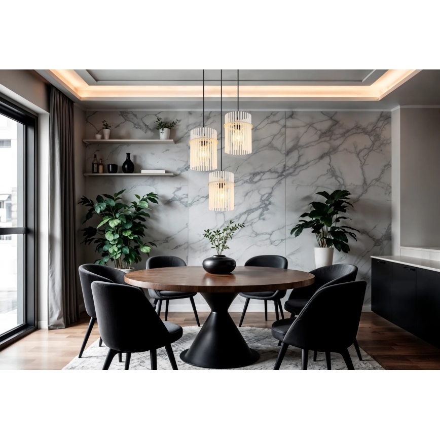 Globo - Lámpara colgante con cable 3xE27/60W/230V