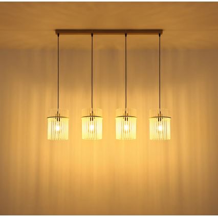 Globo - Lámpara colgante con cable 4xE27/60W/230V