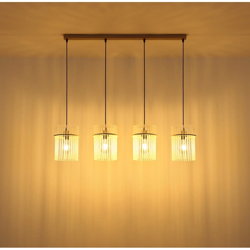 Globo - Lámpara colgante con cable 4xE27/60W/230V