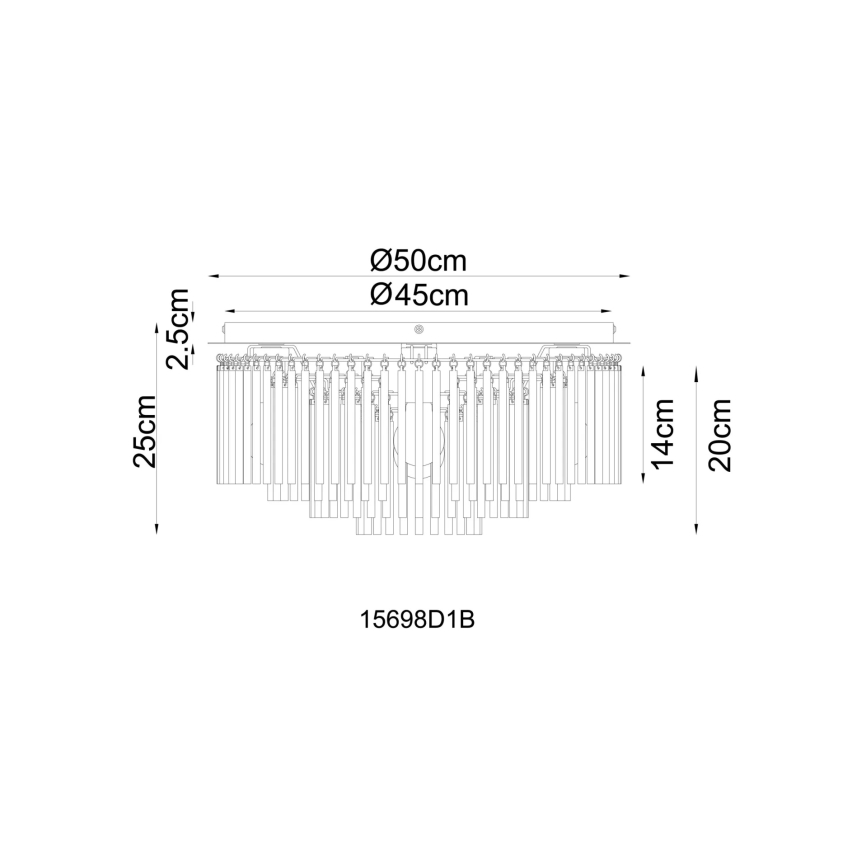Globo - Lámpara de techo 5xE27/60W/230V, diámetro 50 cm