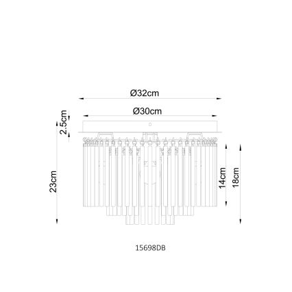 Globo - Lámpara de techo 5xE14/40W/230V, diámetro 32 cm