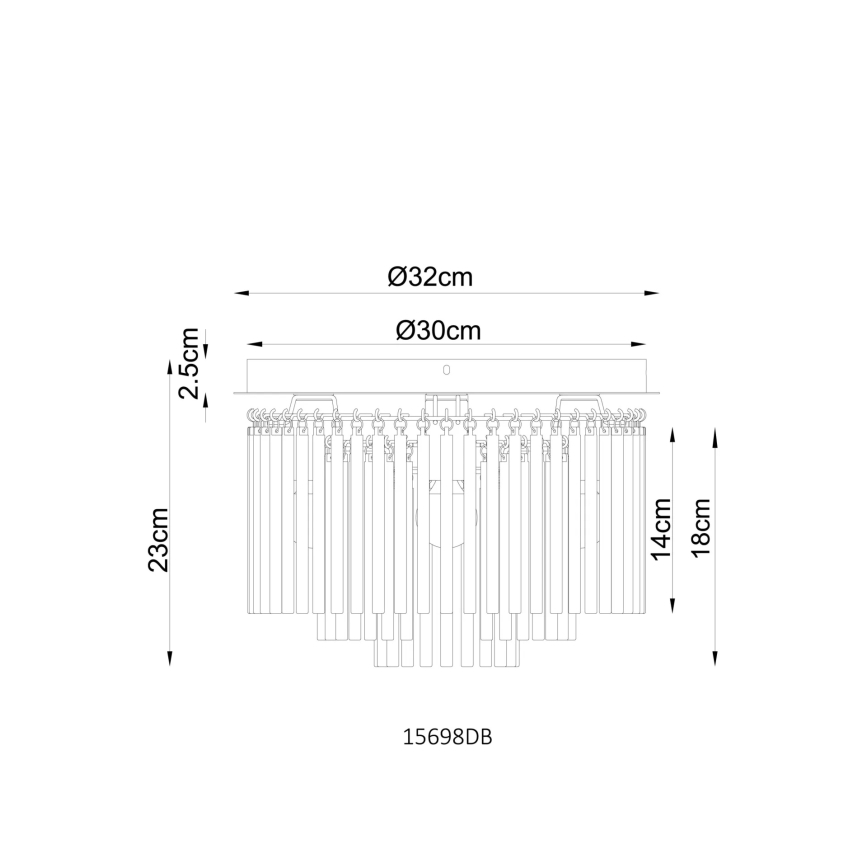Globo - Lámpara de techo 5xE14/40W/230V, diámetro 32 cm