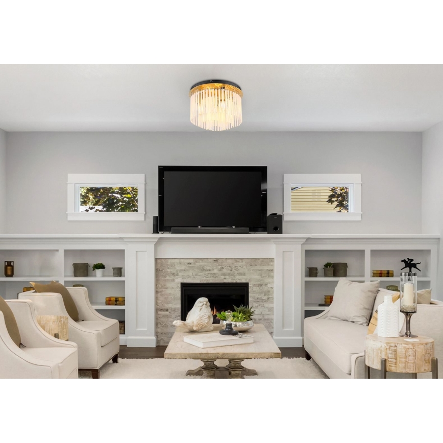 Globo - Lámpara de techo 5xE14/40W/230V Ø 32 cm, dorada