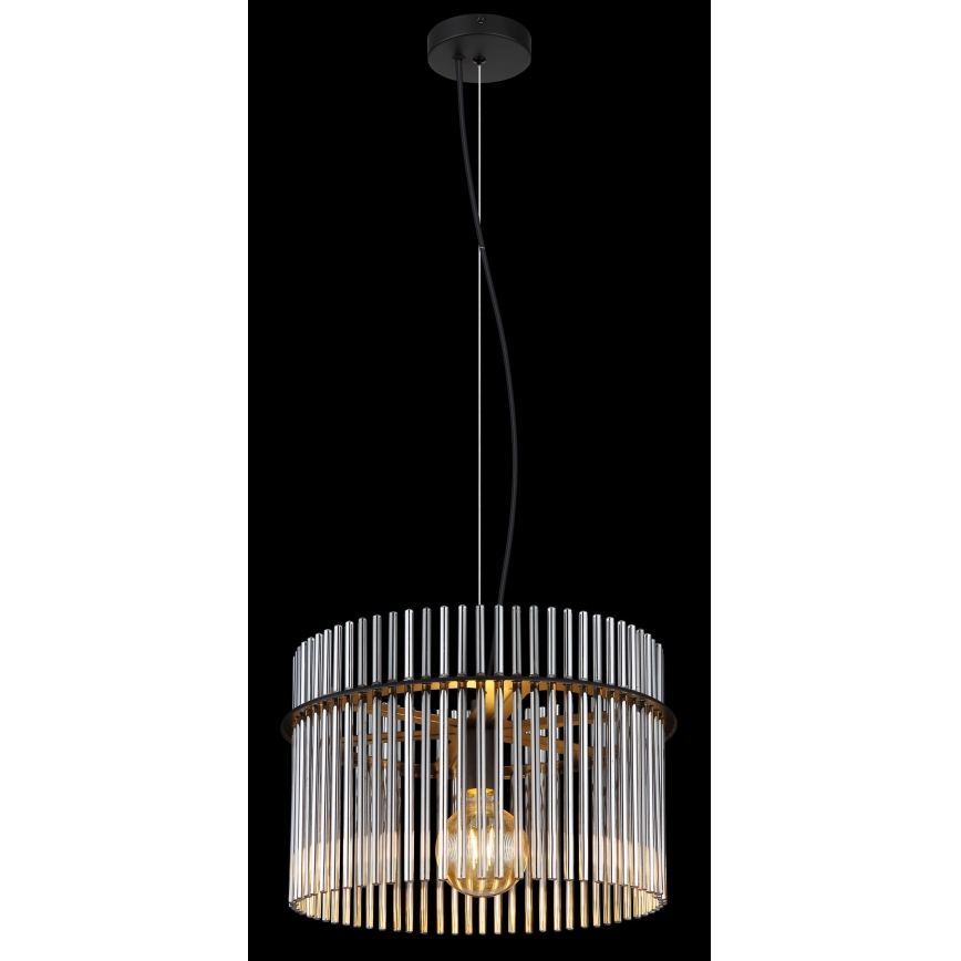 Globo - Lámpara colgante 1xE27/60W/230V diá. 40 cm negro