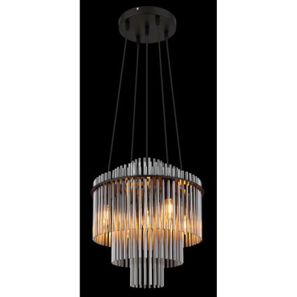 Globo - Lámpara colgante 5xE14/40W/230V negro