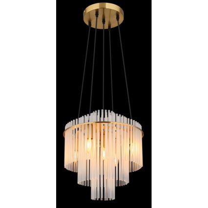 Globo - Lámpara colgante 5xE14/40W/230V dorado