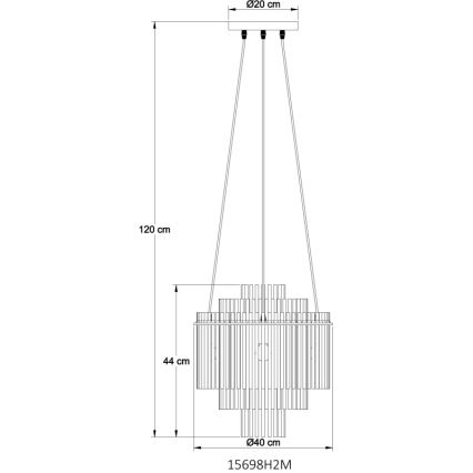 Globo - Lámpara colgante 5xE14/40W/230V dorado