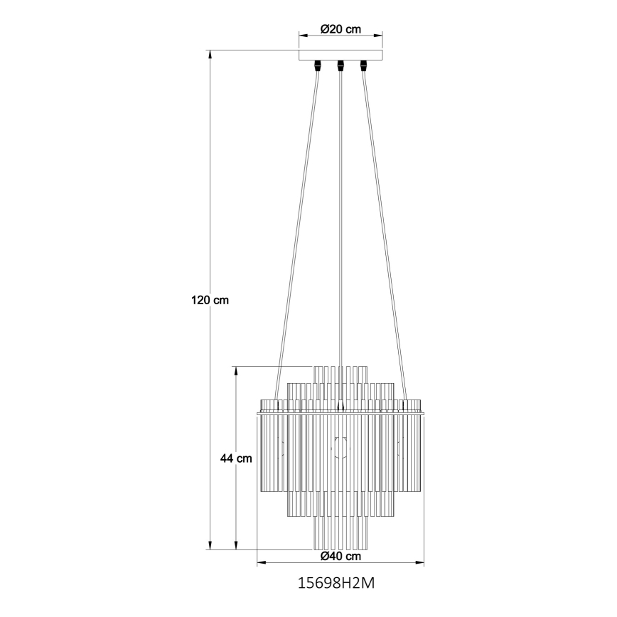 Globo - Lámpara colgante 5xE14/40W/230V dorado