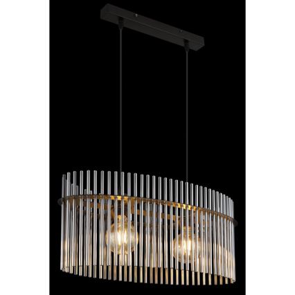 Globo - Lámpara colgante 2xE27/60W/230V negro
