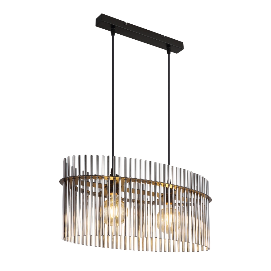 Globo - Lámpara colgante 2xE27/60W/230V negro