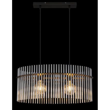 Globo - Lámpara colgante 2xE27/60W/230V negro