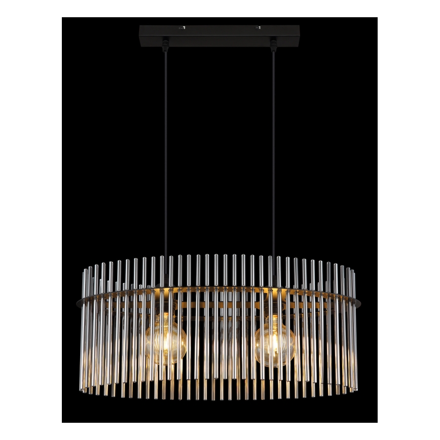 Globo - Lámpara colgante 2xE27/60W/230V negro
