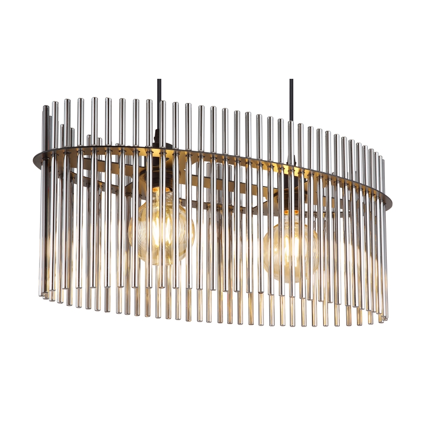 Globo - Lámpara colgante 2xE27/60W/230V negro