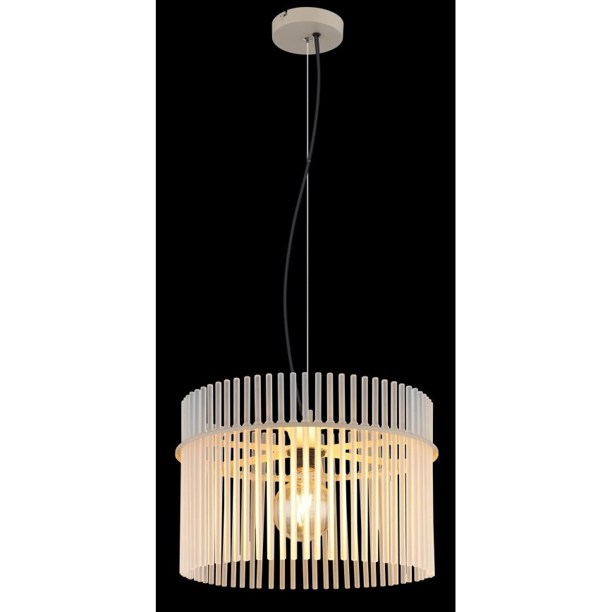 Globo - Lámpara colgante con cable 1xE27/60W/230V, diámetro 40 cm, color crema