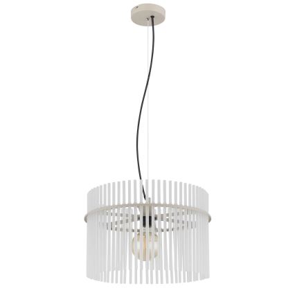 Globo - Lámpara colgante con cable 1xE27/60W/230V, diámetro 40 cm, color crema