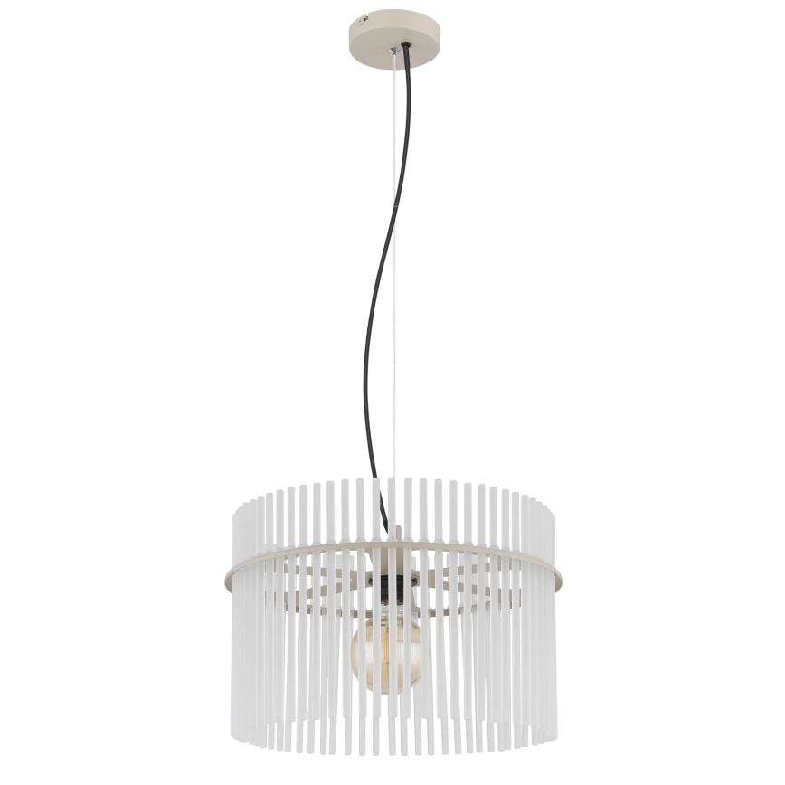 Globo - Lámpara colgante con cable 1xE27/60W/230V, diámetro 40 cm, color crema