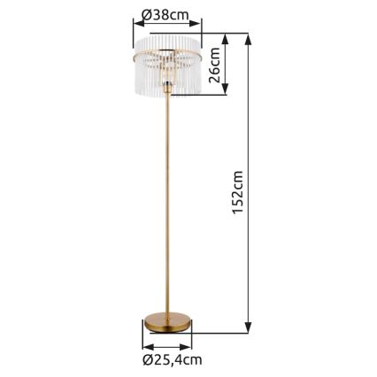 Globo - Lámpara de pie 1xE27/60W/230V dorado