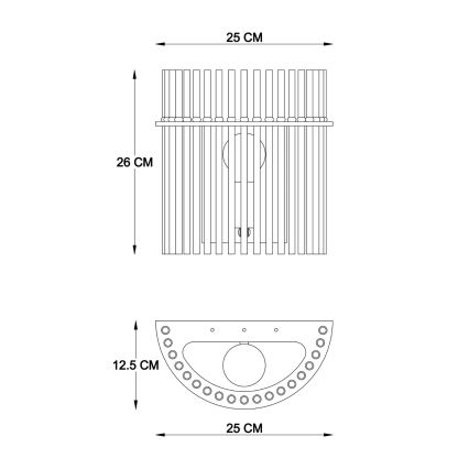 Globo - Aplique 1xE27/60W/230V negro