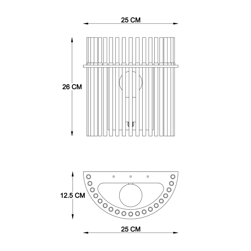 Globo - Aplique 1xE27/60W/230V negro