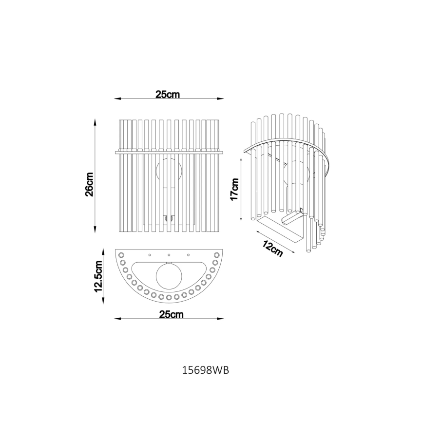 Globo - Aplique de pared 1xE27/60W/230V