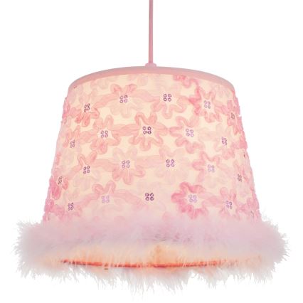 Globo - Lámpara colgante infantil 1xE27/60W/230V rosa