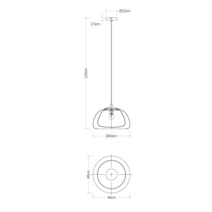 Globo - Lámpara colgante 1xE27/60W/230V