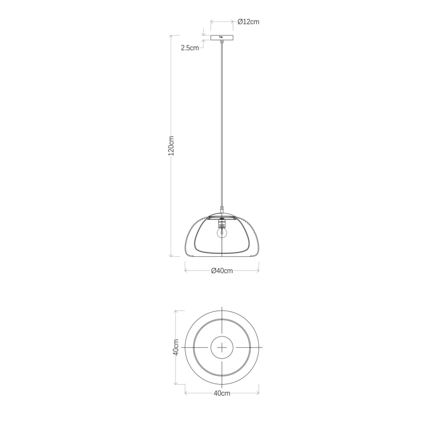 Globo - Lámpara colgante 1xE27/60W/230V