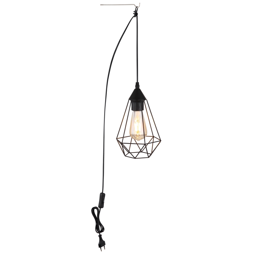 Globo - Lámpara colgante con enchufe 1xE27/60W/230V