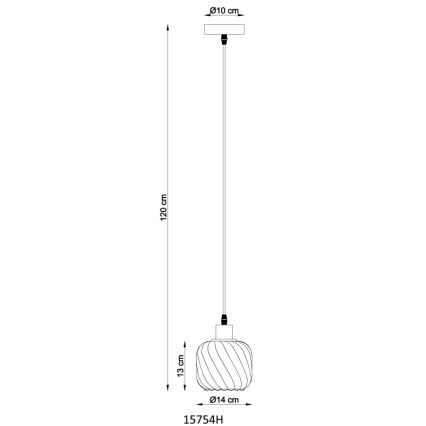 Globo - Lámpara colgante 1xE27/25W/230V diá. 14 cm