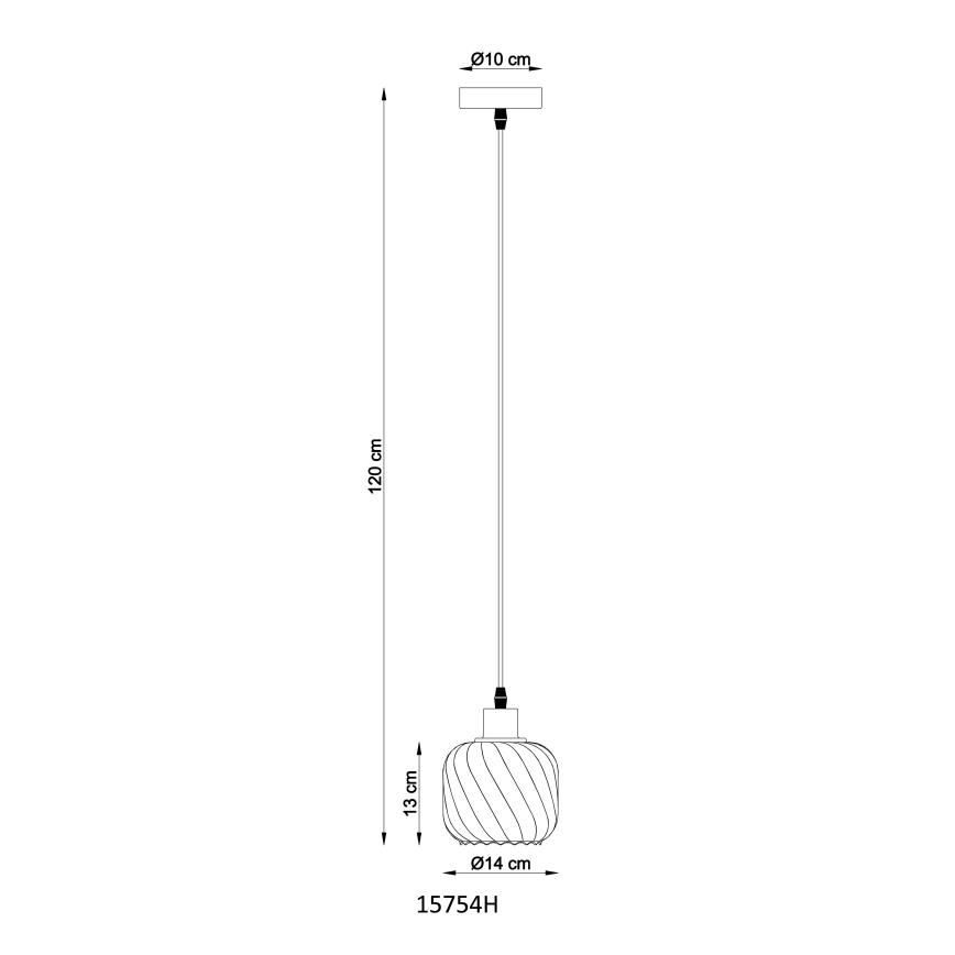 Globo - Lámpara colgante 1xE27/25W/230V diá. 14 cm