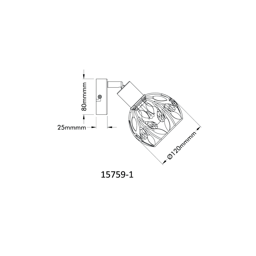 Globo - Foco de pared 1xE14/25W/230V