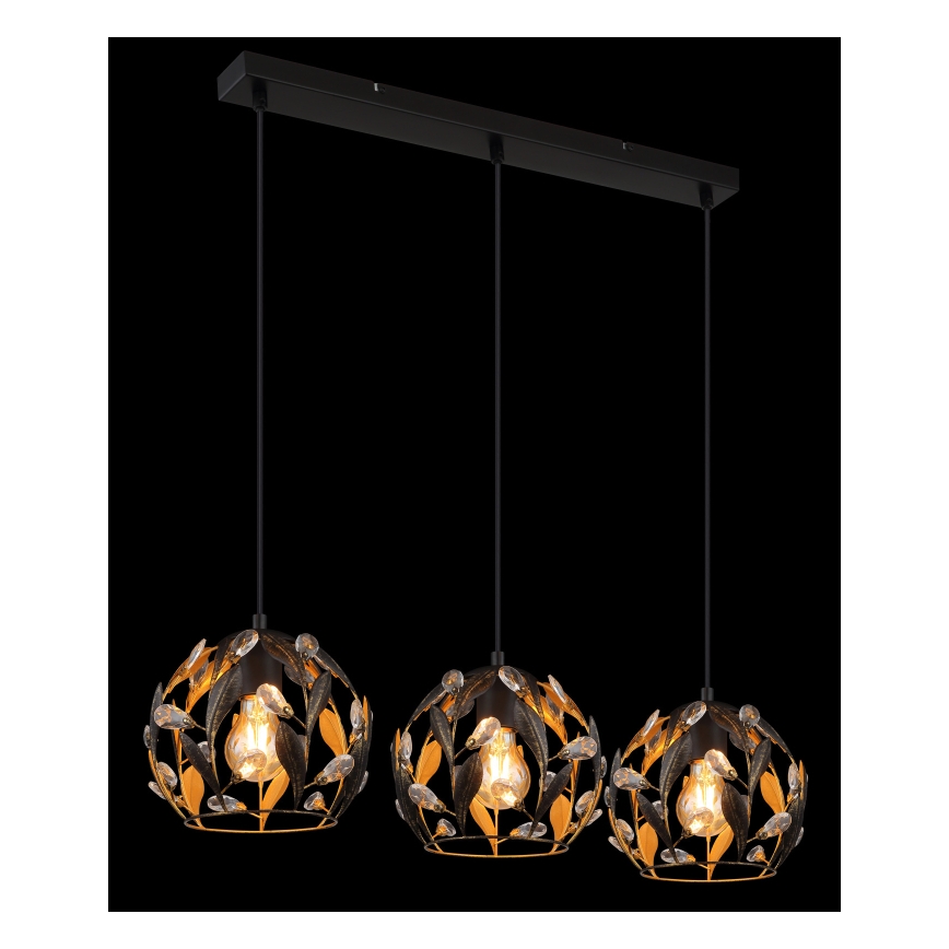 Globo - Lámpara colgante con cable 3xE27/40W/230V