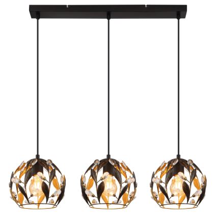 Globo - Lámpara colgante con cable 3xE27/40W/230V