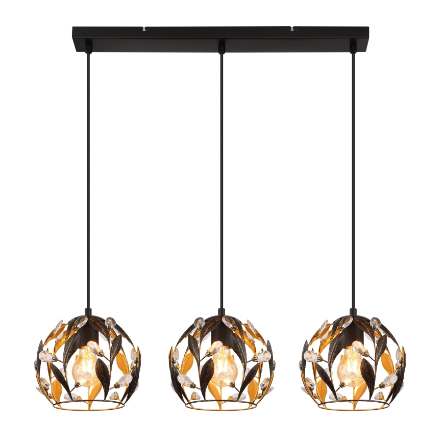 Globo - Lámpara colgante con cable 3xE27/40W/230V