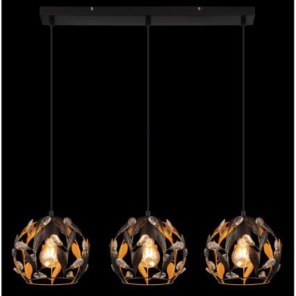 Globo - Lámpara colgante con cable 3xE27/40W/230V