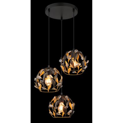 Globo - Lámpara colgante 3xE27/40W/230V diá. 41 cm