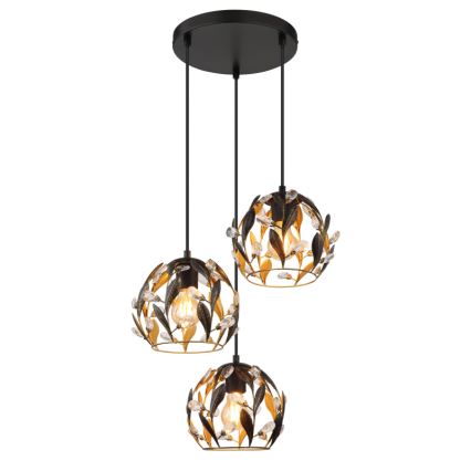 Globo - Lámpara colgante 3xE27/40W/230V diá. 41 cm