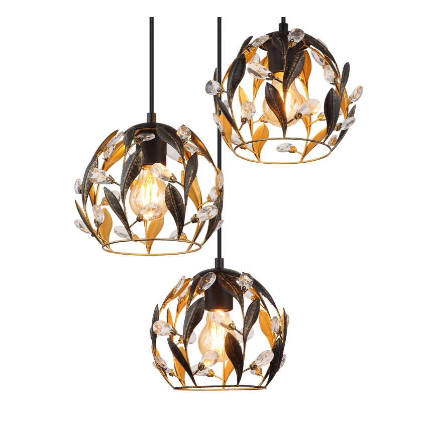 Globo - Lámpara colgante 3xE27/40W/230V diá. 41 cm