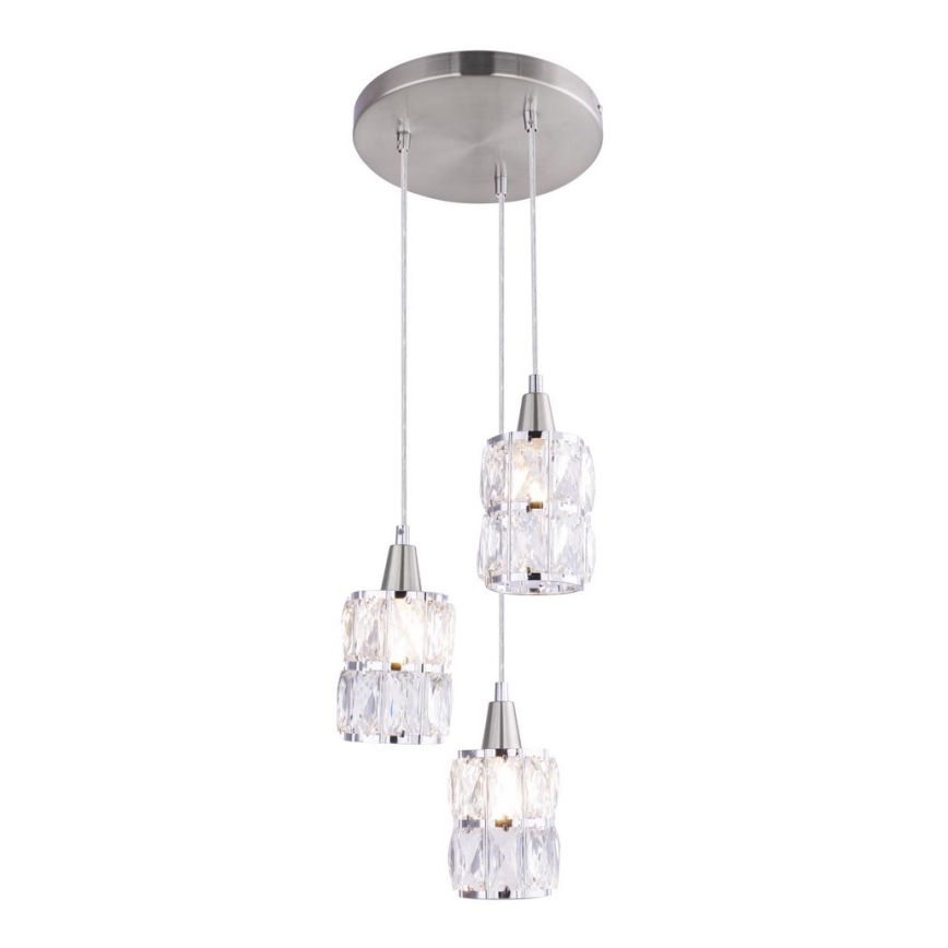 Globo 15760-3 - Araña de cristal WOLLI 3xE14/40W/230V