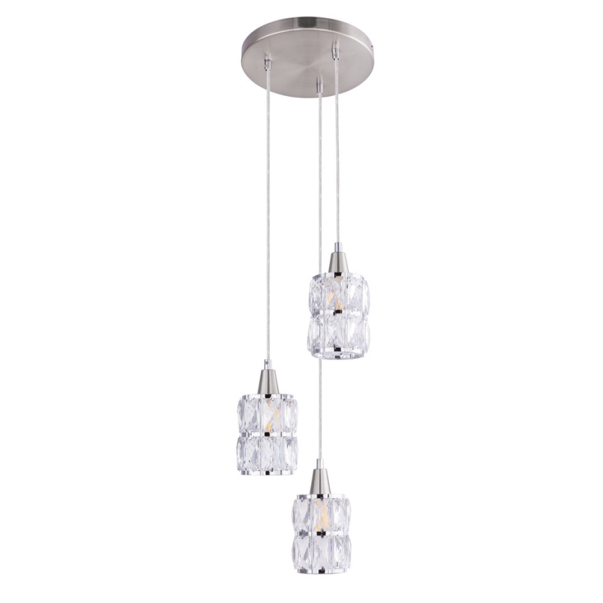 Globo 15760-3 - Araña de cristal WOLLI 3xE14/40W/230V