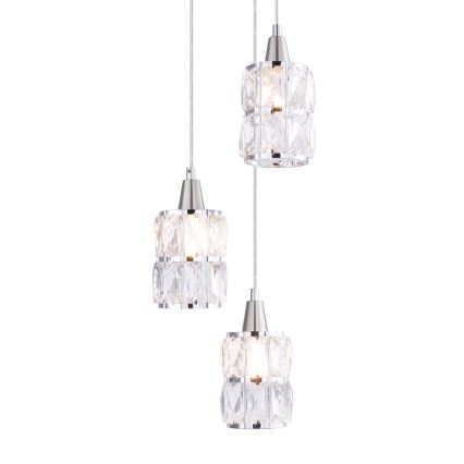Globo 15760-3 - Araña de cristal WOLLI 3xE14/40W/230V