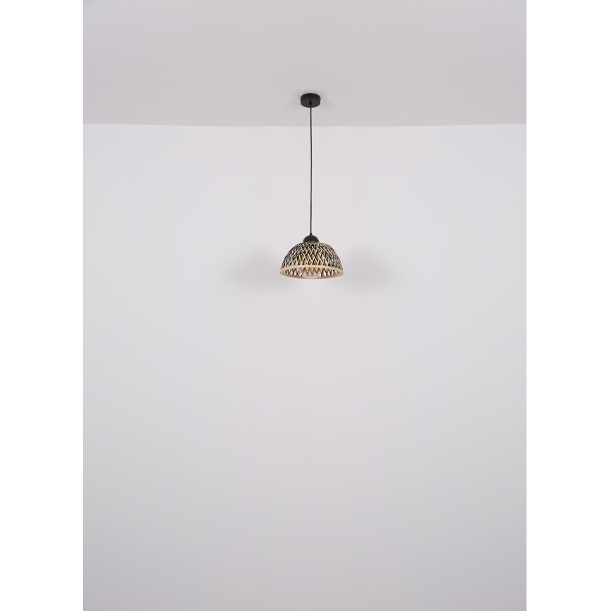 Globo - Lámpara colgante 1xE27/15W/230V bambú