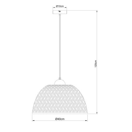 Globo - Lámpara colgante 1xE27/15W/230V bambú