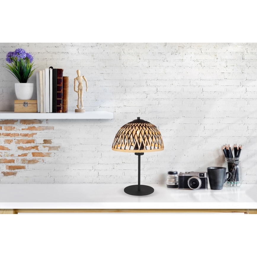 Globo - Lámpara de mesa 1xE27/15W/230V bambú