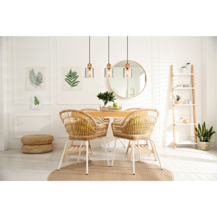 Globo - Lámpara colgante con cable 3xE27/25W/230V