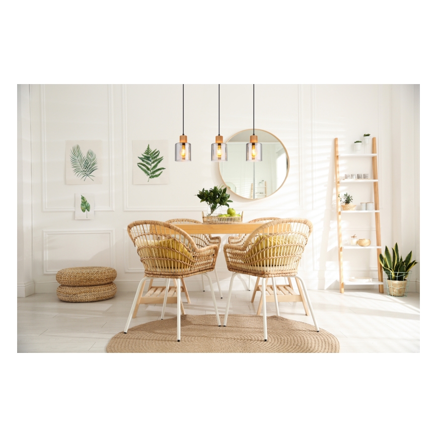 Globo - Lámpara colgante con cable 3xE27/25W/230V