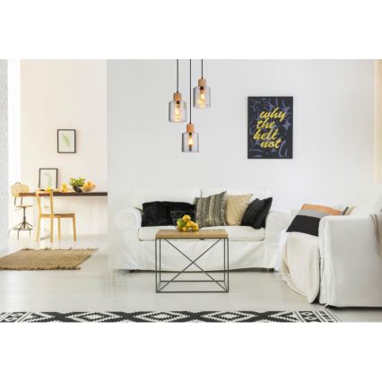 Globo - Lámpara colgante con cable 3xE27/25W/230V Ø 30 cm