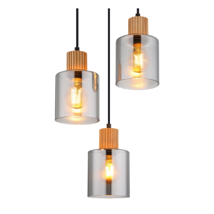 Globo - Lámpara colgante con cable 3xE27/25W/230V Ø 30 cm